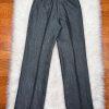 ISABELLA 2PC Gray Polyester Metallic Notch Collar Cocktail Pant Suit Size 10