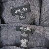 ISABELLA 2PC Gray Polyester Metallic Notch Collar Cocktail Pant Suit Size 10