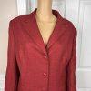 Suit Studio Women Polyester Skirt Suit Size 18 Red Lined Peak Collar 2PC