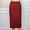 Suit Studio Women Polyester Skirt Suit Size 18 Red Lined Peak Collar 2PC