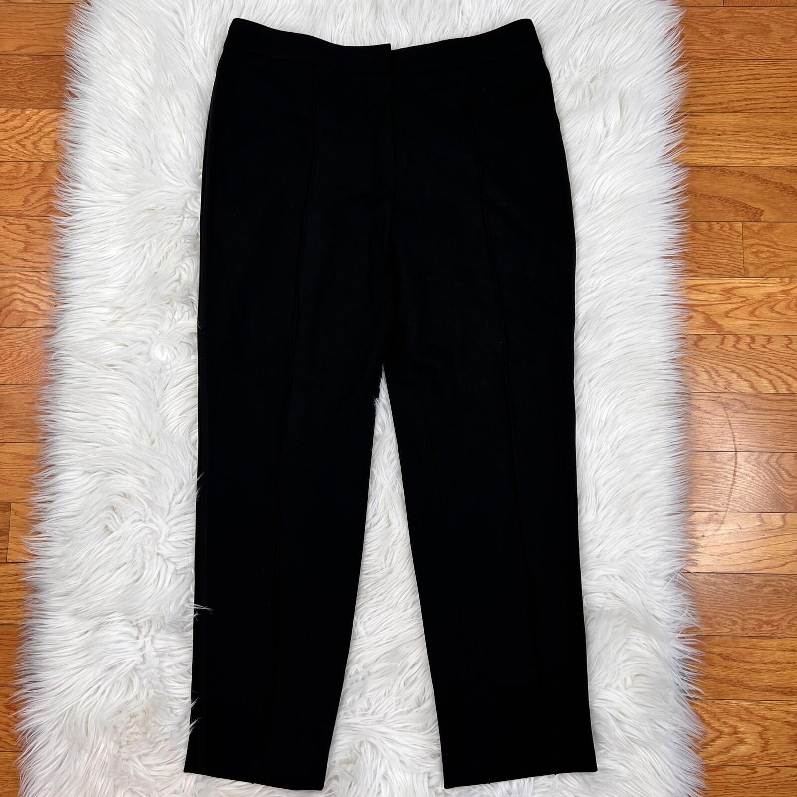 ESCADA Black Viscose Stretch Slim Fit Career Dress Pants Trousers Size 42