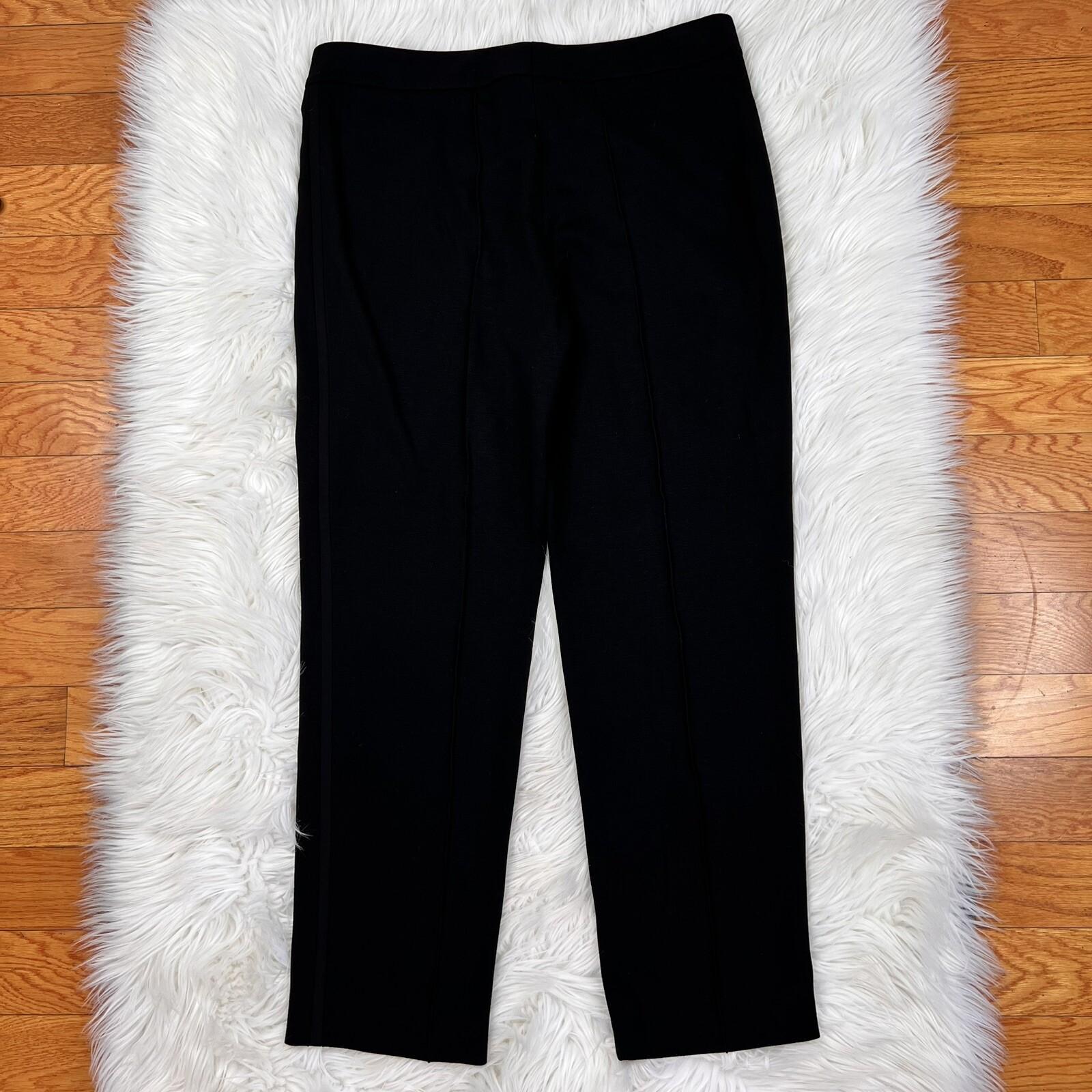 ESCADA Black Viscose Stretch Slim Fit Career Dress Pants Trousers Size 42