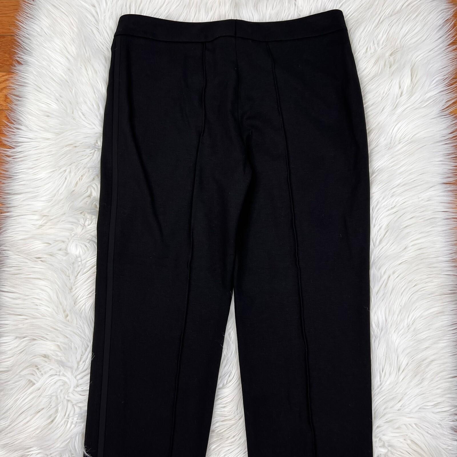 ESCADA Black Viscose Stretch Slim Fit Career Dress Pants Trousers Size 42