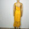 Asos Lace One Shoulder Dress Size 18 Tall Mustard Midi High Low Hem Princess New