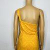Asos Lace One Shoulder Dress Size 18 Tall Mustard Midi High Low Hem Princess New
