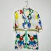 Zara Men Tropical Palm Tree Short sleeves Shirt Size S Bold Beach Party Vibes