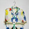 Zara Men Tropical Palm Tree Short sleeves Shirt Size S Bold Beach Party Vibes