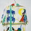 Zara Men Tropical Palm Tree Short sleeves Shirt Size S Bold Beach Party Vibes