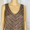 Anthropologie Maeve Westwater Knit Dress Size XS Brown Chevron Motif Lined New