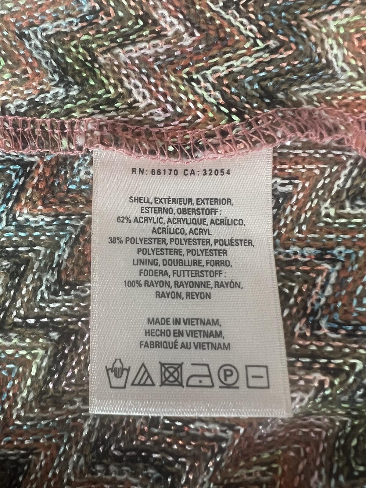 Anthropologie Maeve Westwater Knit Dress Size XS Brown Chevron Motif Lined New