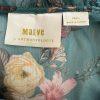 Maeve Anthropologie Viscose Dress Size S Teal Floral High Ruffle Neck Flared