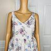 New MAEVE Anthropologie Floral Peony Garden V-Neck Flared Dress Size 0P 8