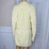 Anthropologie Women larkin Shimmer Knit Belted Cardigan M Yellow Fuzzy Cozzy
