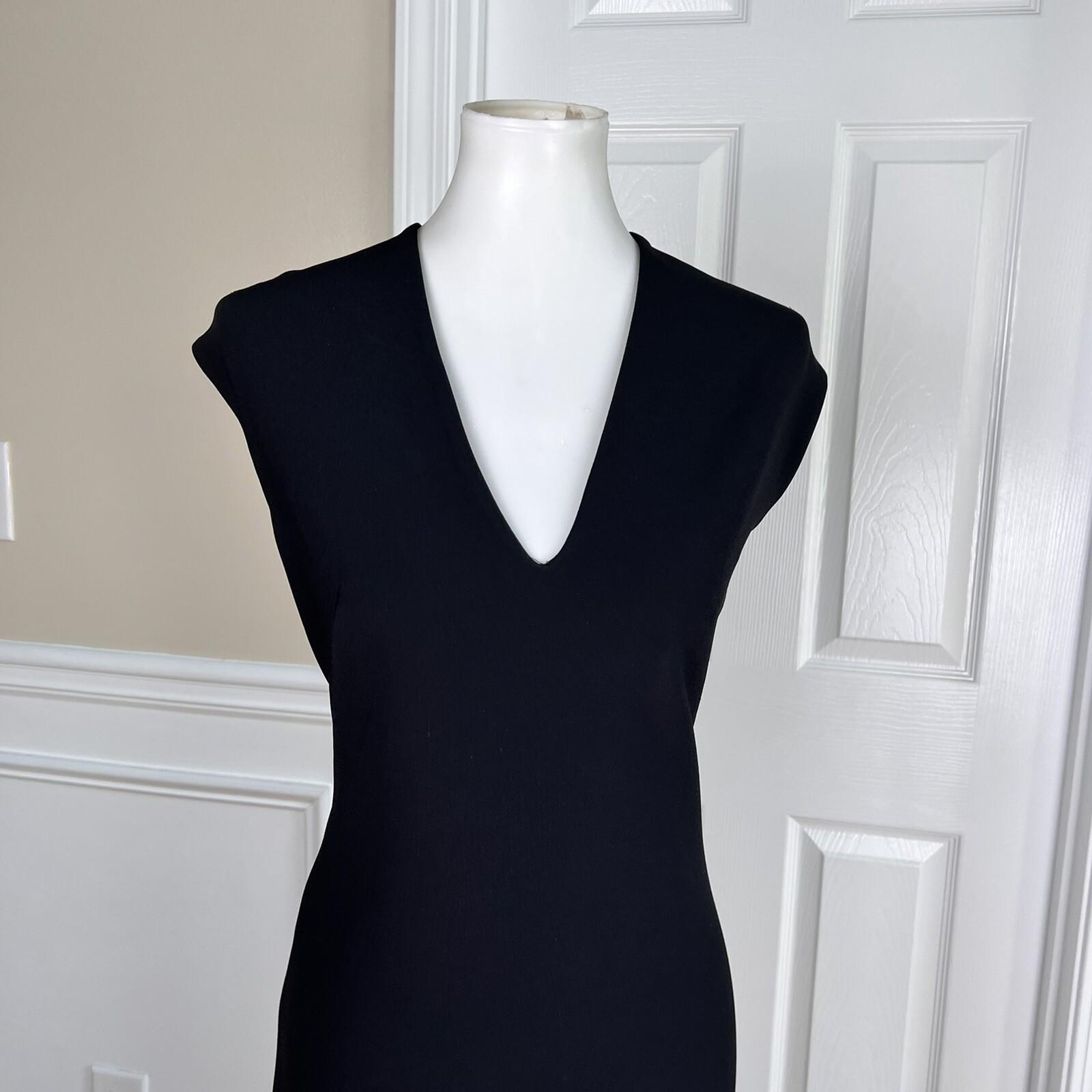 JOSIE NATORI Women Black Polyester Spandex Lined Sleeveless Dress Size 8