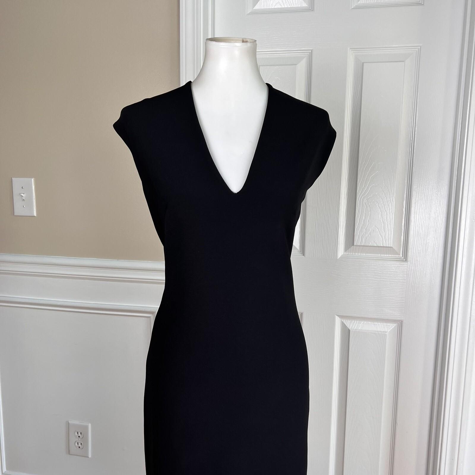 JOSIE NATORI Women Black Polyester Spandex Lined Sleeveless Dress Size 8
