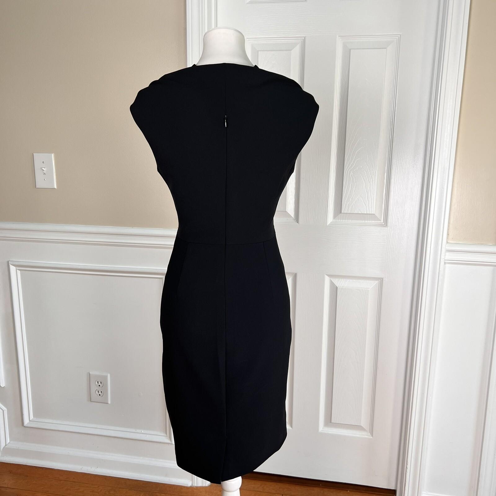 JOSIE NATORI Women Black Polyester Spandex Lined Sleeveless Dress Size 8