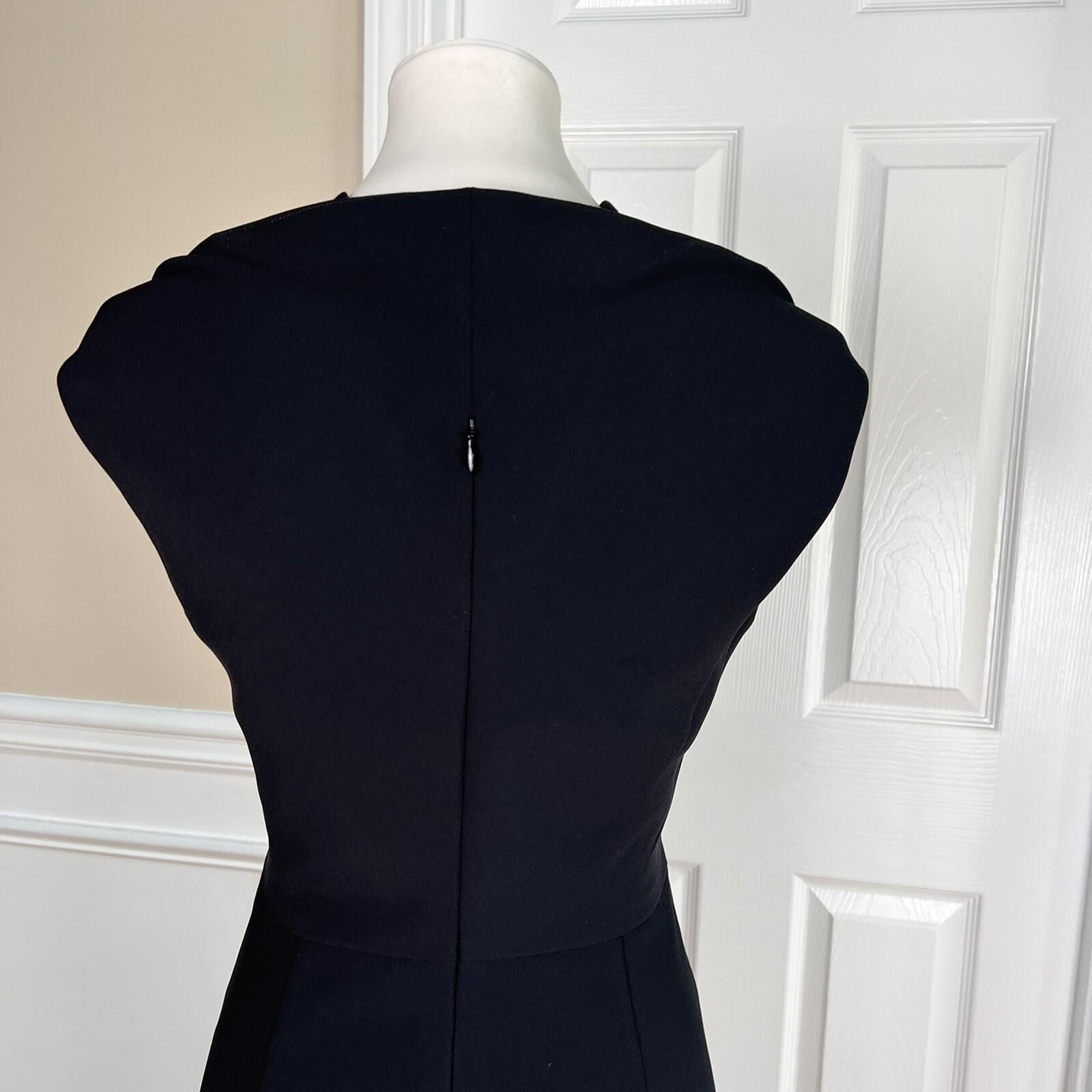 JOSIE NATORI Women Black Polyester Spandex Lined Sleeveless Dress Size 8