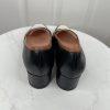 J Crew Kate Women Leather Black White Tan Trim Size 6 Loafer Pumps Block Heels