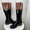Steve Madden Equestrian Riding Chalet Leather Boots Size 6.5M Black Brown Tall