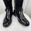 Steve Madden Equestrian Riding Chalet Leather Boots Size 6.5M Black Brown Tall