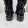 Steve Madden Equestrian Riding Chalet Leather Boots Size 6.5M Black Brown Tall