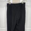 Kasper Polyester Black Striped Pant Suit Size 6 Peak Collar Lined 2PC