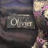 OLIVIER N Y Vtg Gothic Purple Black Sequin Polyester Lace Tiered Bow Dress 9-10