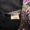 OLIVIER N Y Vtg Gothic Purple Black Sequin Polyester Lace Tiered Bow Dress 9-10