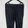 SuitSupply Slim Leg Straight Brescia Trousers Wool Pants 40x30 Black Flat Front