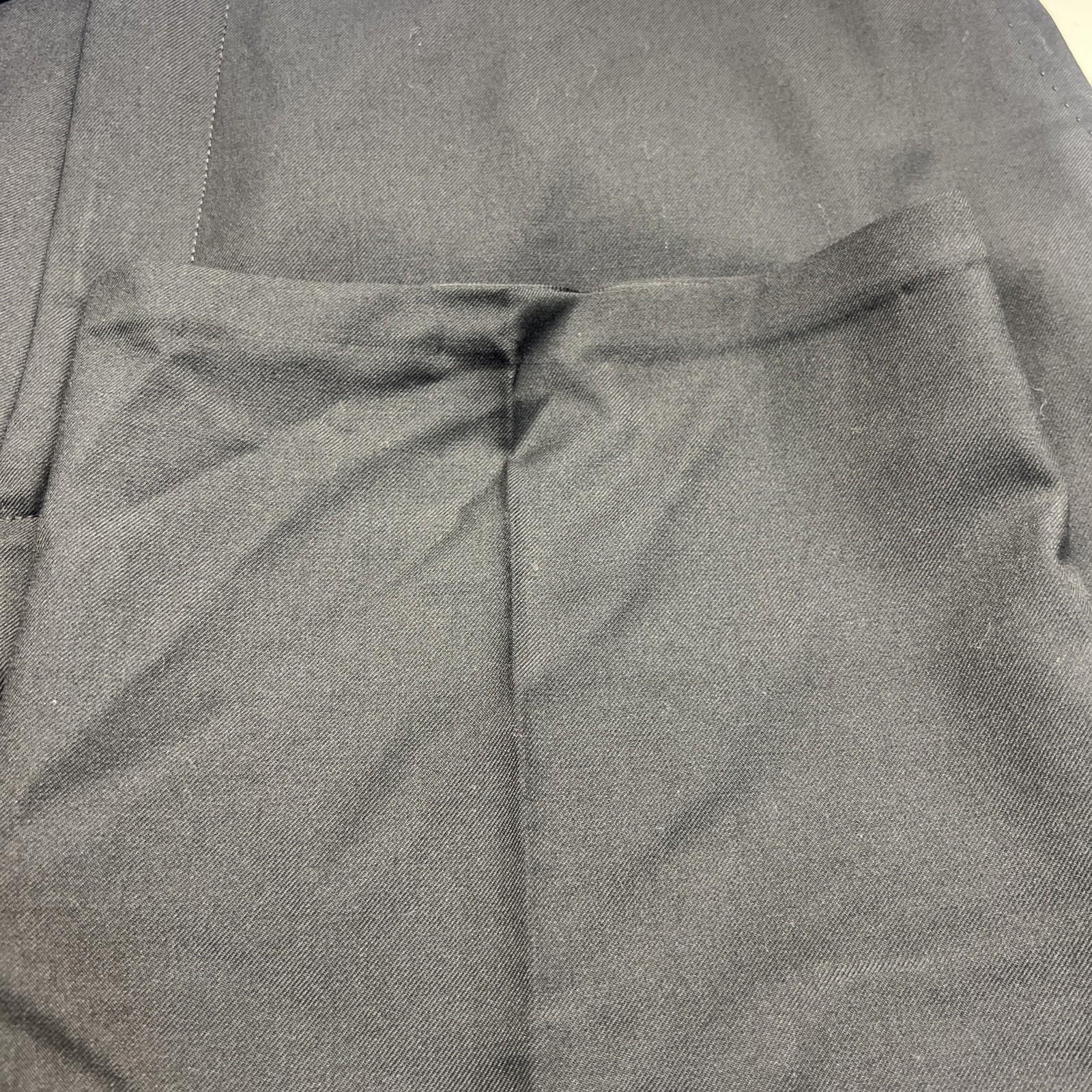 SuitSupply Slim Leg Straight Brescia Trousers Wool Pants 40x30 Black Flat Front