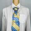 Elegant Handcrafted Necktie Necklace with a Detachable Brooch Effortlessly Chic