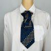 Elegant Handcrafted Necktie Necklace with a Detachable Brooch Effortlessly Chic