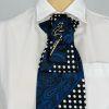 Elegant Handcrafted Necktie Necklace with a Detachable Brooch Effortlessly Chic
