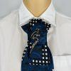 Elegant Handcrafted Necktie Necklace with a Detachable Brooch Effortlessly Chic