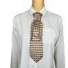 Elegant Handcrafted Necktie Necklace with a Detachable Brooch Effortlessly Chic