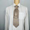 Elegant Handcrafted Necktie Necklace with a Detachable Brooch Effortlessly Chic