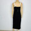 Christian Lacroix Dress L Black White Sweetheart Stretch Fitted Midi Y2K New