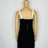 Christian Lacroix Dress L Black White Sweetheart Stretch Fitted Midi Y2K New