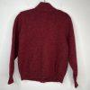 LL Bean Men Vintage Heavy Knit Zip Up Sweater M Red Lambswool Pockets High Neck