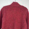 LL Bean Men Vintage Heavy Knit Zip Up Sweater M Red Lambswool Pockets High Neck