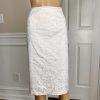 EVAN PICONE 2PC White Floral Cotton Polyester Spandex Lined Skirt Suit Size 10