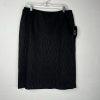 Le Suit Lush Valley Polyester Skirt Suit 18 Black Geometric Textured 2PC New