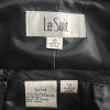 Le Suit Lush Valley Polyester Skirt Suit 18 Black Geometric Textured 2PC New