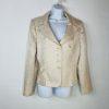 Le Suit Women Polyester Skirt Suit Size 16 Beige Floral Metallic Cocktail  2PC