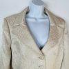 Le Suit Women Polyester Skirt Suit Size 16 Beige Floral Metallic Cocktail  2PC