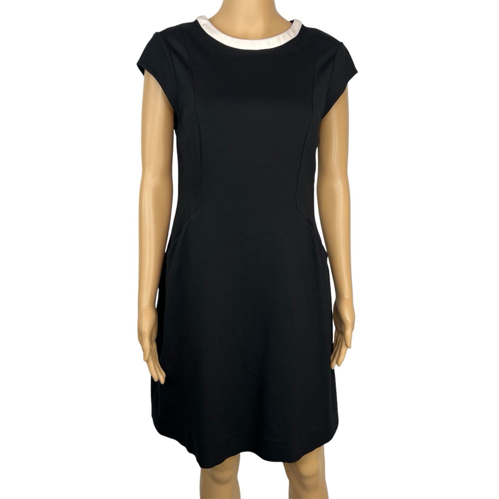 Kate Spade Viscose Spandex Mini Dress Size 2 Black A line Stretch Round Neck Y2K