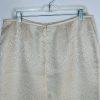 Le Suit Women Polyester Skirt Suit Size 16 Beige Floral Metallic Cocktail  2PC