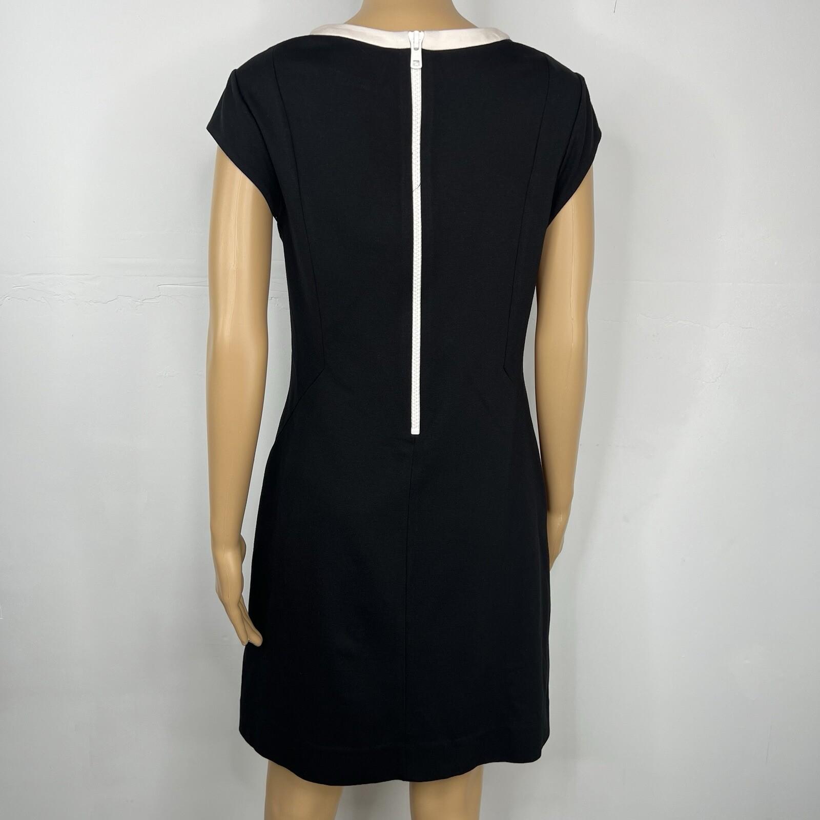 Kate Spade Viscose Spandex Mini Dress Size 2 Black A line Stretch Round Neck Y2K