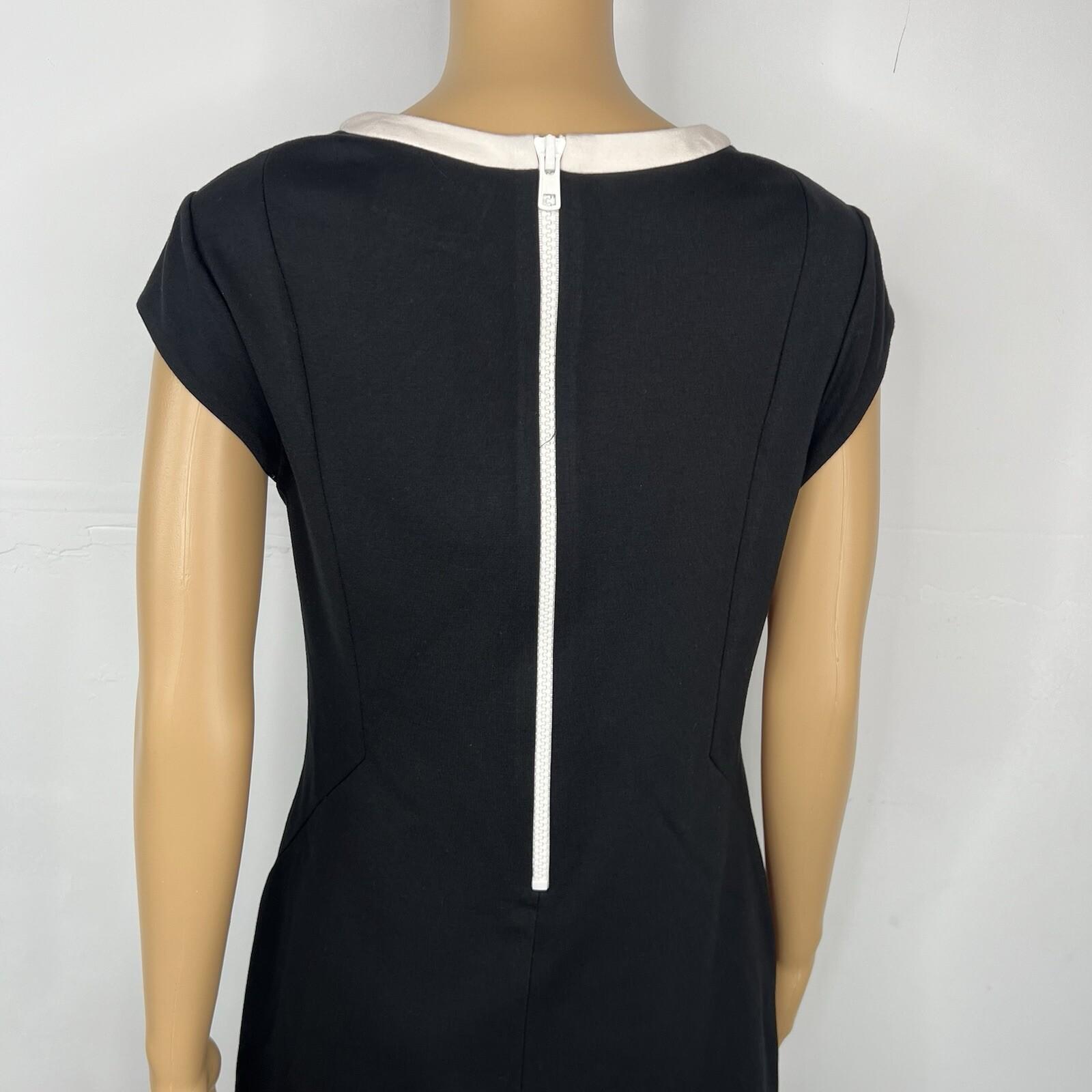 Kate Spade Viscose Spandex Mini Dress Size 2 Black A line Stretch Round Neck Y2K