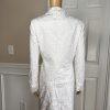 EVAN PICONE 2PC White Floral Cotton Polyester Spandex Lined Skirt Suit Size 10